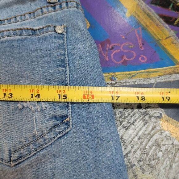 Urban Chic skinny jeans size 9 - custom in-house reverse tie-dye light blue - Picture 9 of 9